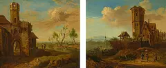 Gegenstücke: Städtchen am Fluss by Franz Schütz, oil on panel, offered Dec 2016