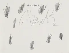 Gefälligkeitszeichnung by Georg Baselitz, pencil, sold Dec 2016