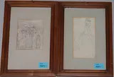 Eine Dame und eine Familienszene by Benjamin d.Ae. Vautier, pencil, sold Dec 2016