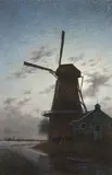 Windmühle im Mondschein by Holland, um 1900, 1894, oil on canvas, offered Dec 2016