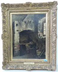 Tölzer Schmiede by München, 2.Hälfte 19.Jh., 1883, oil on canvas, offered Dec 2016