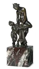 19.Jh., nach dem Vorbild von Antonio Susini (1580–1624) by Figurengruppe "Venus und Amor", bronze, sold Dec 2016