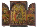 Griechisch, um 1800 by Grosses Triptychon, tempera, sold Dec 2016