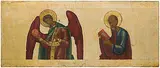 Russisch, um 1800 by Erzengel Gabriel und Apostel Paulus, tempera, offered Dec 2016