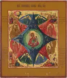 Russisch, um 1800 by Gottesmutter unverbrennbarer Dornbusch, tempera, sold Dec 2016