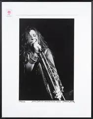 Janis Joplin by Henry Diltz, gelatin silver print, sold Nov 2023