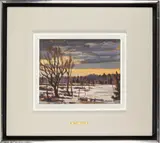 Belefeille by Marcel Fecteau, 1979, oil on masonite, sold Nov 2023