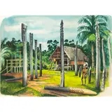 Tribal Scene by Marc Davis, watercolor and pen on paper, sold Nov 2023