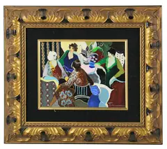 Odessa and her Companions by Itzchak Tarkay, 2001, serigraph, sold Oct 2026