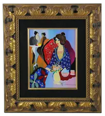 Pensive Gaze by Itzchak Tarkay, 2001, serigraph, sold Oct 2026