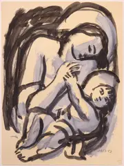 Untitled by Jais Nielsen, Oil on Paper 15''x11'', sold Jan 2025