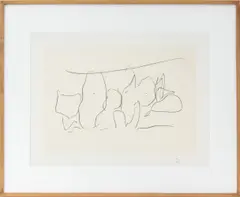 Mexico City Personages III by Robert Motherwell, Lithograph with Chine Applique on Arches and Japanese Yame Handmade Paper, sold Mar 2025
