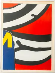 Abstract Composition by Burhan Doğançay, circa 1970, Lithograph in Colors, sold Mar 2025