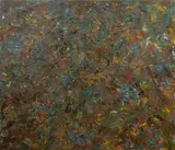 Abstract Composition by Andy Miller, 1985, Oil on Canvas, sold Mar 2025