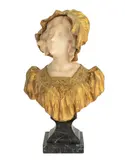 Untitled by Fortunati Gori, Marble and Gilt Bronze Sculpture, sold Mar 2025