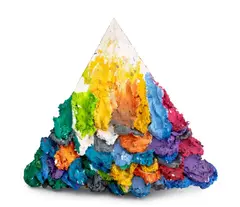 Triangle by Elfi Schuselka, Mixed Media Wall Sculpture, sold Mar 2025