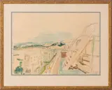 Tel Aviv Coast by Joseph Zaritsky, 1942, Watercolor on Paper, sold Mar 2025