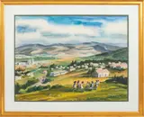 Children at Play by Al Simon, 1967, Watercolor on Paper, sold Mar 2025