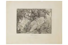 Untitled by Ferdinand Staeger, etching, offered Oct 2022