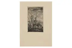 Untitled by Józef Hecht, etching, offered Oct 2022