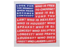 Untitled by Barbara Kruger, screenprint, offered Oct 2022