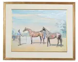 Untitled by Pamela Searight, 1949, watercolor, sold Aug 2020