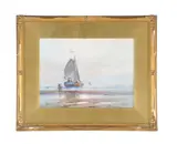 Off to the fishing groundsWatercolour heightened with whiteSigned lower left 27 x 36cm (10½ x 14 in.)Provenance:Sale, Christie's, sale no by William Knox, watercolor, sold Aug 2020