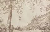 View of London by Muirhead Bone, Ink, sold Aug 2020