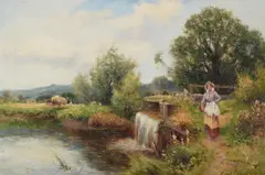 Untitled by Ernest Walbourn, Oil on canvas, sold Aug 2020