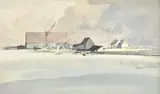 Shipwrights Arms by Rowland Hilder, Watercolour heightened with white, sold Aug 2020