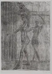 Etchings The first- signed, dated 1989 and numbered 1/15, Royal Academy 1989 exhibition label to reverse, 37.5 x 53cm (14¾ x 20¾ in.) Landscape by Leonard McComb, 1989, print (other), sold Aug 2020
