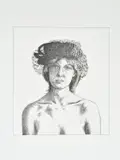Sharon's Hat by David Inshaw, Etching, offered Aug 2020