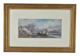Boats at low tideWatercolour heightened with white Signed lower left 17 x 38cm (6½ x 14¾ in.) by Sarah Louisa Kilpack, watercolor, offered Jul 2020