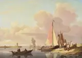 Estuary landscape by Johannes Hermanus Koekkoek, 1826, oil, sold Jun 2020