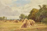 Harvesting by Henry H. Parker, oil, sold Jun 2020