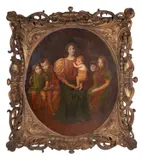 Portrait of a mother and her five children by George de Forest Brush, Oil on board, offered Jun 2020