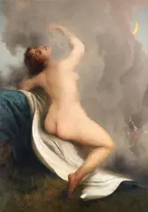 Jupiter and IoOil on canvasSigned in Cyrillic, inscribed with Roman numerals and dated 1908 lower left175 x 125cm (68¾ x 49 in.) by Oskar Hoffmann, 1908, oil, sold Jun 2020