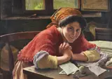 Good newsOil on canvasSigned lower left on the table59 x 84cm (23 x 33 in.)Condition Report: Relined by Arturo Ricci, oil, sold Jun 2020