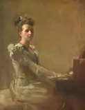Portrait of Miss Isabella H by James Guthrie, 1899, oil, offered Jun 2020