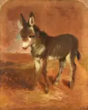 Young donkey by Abel Hold, oil, sold Jun 2020