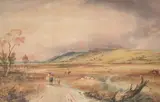 Figures in a landscapeWatercolour Bears signature and date 1822 lower left 62 x 97cm (24¼ x 38 in.) by Copley Fielding, watercolor, sold Jun 2020