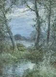 Sheep grazingWatercolour Signed lower left 35 x 25cm (13¾ x 9¾ in.) by Henry John Sylvester Stannard, watercolor, sold Jun 2020