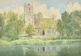 Hartford Church by William Fraser Garden, 1914, watercolor, sold Jun 2020