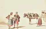 The Market Cart by William Collins, Watercolour and pencil, sold Jun 2020