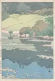 Untitled by Hiroshi Yoshida, woodcut, sold Jun 2020