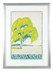 Virginia Water by Noel Rooke, Lithograph in colours, sold May 2020