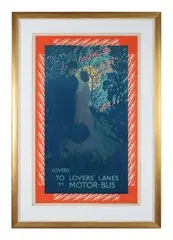 Lovers by C. R. W. Nevinson, Lithograph in colours, sold May 2020