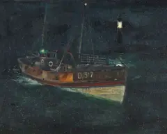Night Episode by Richard Eurich, 1937, Oil on canvas, sold Mar 2020