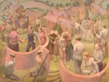 The Sermon on the mount by Charles Wollaston, Oil on canvas, sold Mar 2020