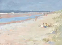 Lowtide, Waxham Oil on canvas board Signed lower left 30.5 x 41cm (12 x 16 in.) Provenance: P & D Colnaghi & Co by Edward Seago, Oil on canvas board, sold Mar 2020
